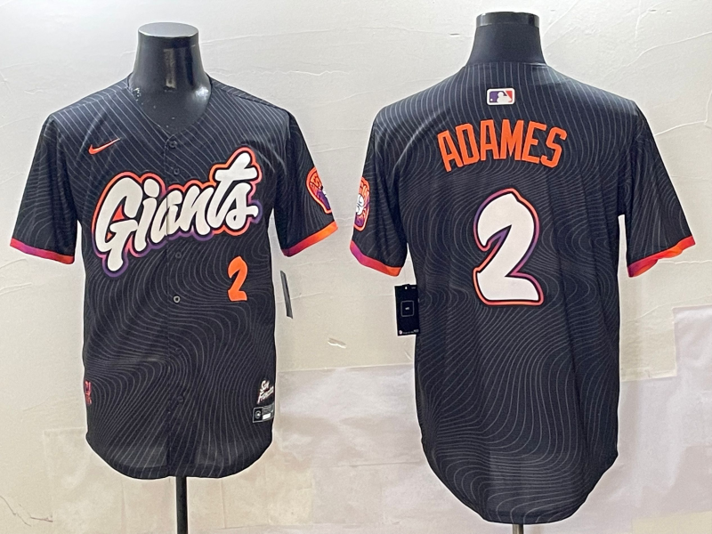 Men's San Francisco Giants Willy Adames #2 Black 2025 City Connect Limited Jersey
